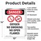 Signmission Oxygen No Smoking No Danger Sign, Aluminum, 10in W x 14in L, 2PK OS-2PACK-DS-A-1014-V-1515 - alternate 4